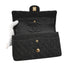 VINTAGE CHANEL CLASSIC FLAP MEDIUM CHAIN SHOULDER BAG BLACK DENIM GOLD HARDWARE 90348499