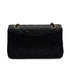 VINTAGE CHANEL CLASSIC FLAP MEDIUM CHAIN SHOULDER BAG BLACK LAMB SKIN GOLD HARDWARE 90318219