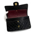 VINTAGE CHANEL CLASSIC FLAP MEDIUM CHAIN SHOULDER BAG BLACK LAMB SKIN GOLD HARDWARE 90321005