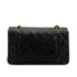 VINTAGE CHANEL CLASSIC FLAP MEDIUM CHAIN SHOULDER BAG BLACK LAMB SKIN GOLD HARDWARE 90322292