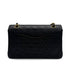 VINTAGE CHANEL CLASSIC FLAP MEDIUM CHAIN SHOULDER BAG BLACK LAMB SKIN GOLD HARDWARE 90323456