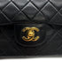 VINTAGE CHANEL CLASSIC FLAP MEDIUM CHAIN SHOULDER BAG BLACK LAMB SKIN GOLD HARDWARE 90323456