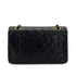 VINTAGE CHANEL CLASSIC FLAP MEDIUM CHAIN SHOULDER BAG BLACK LAMB SKIN GOLD HARDWARE 90324140