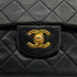 VINTAGE CHANEL CLASSIC FLAP MEDIUM CHAIN SHOULDER BAG BLACK LAMB SKIN GOLD HARDWARE 90324140