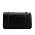 VINTAGE CHANEL CLASSIC FLAP MEDIUM CHAIN SHOULDER BAG BLACK LAMB SKIN SILVER HARDWARE 90324277