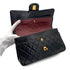 VINTAGE CHANEL CLASSIC FLAP MEDIUM CHAIN SHOULDER BAG BLACK LAMB SKIN GOLD HARDWARE 90324635