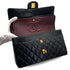VINTAGE CHANEL CLASSIC FLAP MEDIUM CHAIN SHOULDER BAG BLACK LAMB SKIN GOLD HARDWARE 90324824