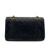 VINTAGE CHANEL CLASSIC FLAP MEDIUM CHAIN SHOULDER BAG BLACK LAMB SKIN GOLD HARDWARE 90325600