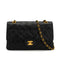 VINTAGE CHANEL CLASSIC FLAP MEDIUM CHAIN SHOULDER BAG BLACK LAMB SKIN GOLD HARDWARE 90327088