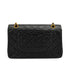VINTAGE CHANEL CLASSIC FLAP MEDIUM CHAIN SHOULDER BAG BLACK LAMB SKIN GOLD HARDWARE 90327088