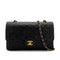VINTAGE CHANEL CLASSIC FLAP MEDIUM CHAIN SHOULDER BAG BLACK LAMB SKIN GOLD HARDWARE 90327151