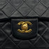 VINTAGE CHANEL CLASSIC FLAP MEDIUM CHAIN SHOULDER BAG BLACK LAMB SKIN GOLD HARDWARE 90327151