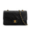 VINTAGE CHANEL CLASSIC FLAP MEDIUM CHAIN SHOULDER BAG BLACK LAMB SKIN GOLD HARDWARE 90327315