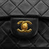 VINTAGE CHANEL CLASSIC FLAP MEDIUM CHAIN SHOULDER BAG BLACK LAMB SKIN GOLD HARDWARE 90327315