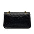 VINTAGE CHANEL CLASSIC FLAP MEDIUM CHAIN SHOULDER BAG BLACK LAMB SKIN GOLD HARDWARE 90328695