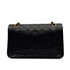 VINTAGE CHANEL CLASSIC FLAP MEDIUM CHAIN SHOULDER BAG BLACK LAMB SKIN GOLD HARDWARE 90329230