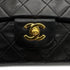 VINTAGE CHANEL CLASSIC FLAP MEDIUM CHAIN SHOULDER BAG BLACK LAMB SKIN GOLD HARDWARE 90329230