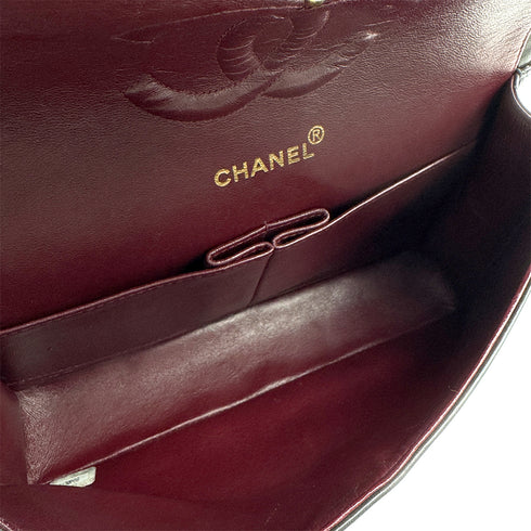 VINTAGE CHANEL CLASSIC FLAP MEDIUM CHAIN SHOULDER BAG BLACK LAMB SKIN GOLD HARDWARE 90329230