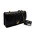 VINTAGE CHANEL CLASSIC FLAP MEDIUM CHAIN SHOULDER BAG BLACK LAMB SKIN GOLD HARDWARE 90329230