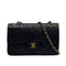 VINTAGE CHANEL CLASSIC FLAP MEDIUM CHAIN SHOULDER BAG BLACK LAMB SKIN GOLD HARDWARE 90329237