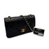 VINTAGE CHANEL CLASSIC FLAP MEDIUM CHAIN SHOULDER BAG BLACK LAMB SKIN GOLD HARDWARE 90329237