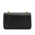 VINTAGE CHANEL CLASSIC FLAP MEDIUM CHAIN SHOULDER BAG BLACK LAMB SKIN GOLD HARDWARE 90331671