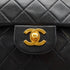 VINTAGE CHANEL CLASSIC FLAP MEDIUM CHAIN SHOULDER BAG BLACK LAMB SKIN GOLD HARDWARE 90331966