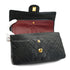 VINTAGE CHANEL CLASSIC FLAP MEDIUM CHAIN SHOULDER BAG BLACK LAMB SKIN GOLD HARDWARE 90331966