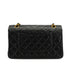 VINTAGE CHANEL CLASSIC FLAP MEDIUM CHAIN SHOULDER BAG BLACK LAMB SKIN GOLD HARDWARE 90332588