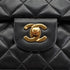 VINTAGE CHANEL CLASSIC FLAP MEDIUM CHAIN SHOULDER BAG BLACK LAMB SKIN GOLD HARDWARE 90332588