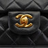 VINTAGE CHANEL CLASSIC FLAP MEDIUM CHAIN SHOULDER BAG BLACK LAMB SKIN GOLD HARDWARE 90333715