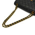 VINTAGE CHANEL CLASSIC FLAP MEDIUM CHAIN SHOULDER BAG BLACK LAMB SKIN GOLD HARDWARE 90333715
