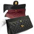 VINTAGE CHANEL CLASSIC FLAP MEDIUM CHAIN SHOULDER BAG BLACK LAMB SKIN GOLD HARDWARE 90333715