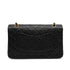 VINTAGE CHANEL CLASSIC FLAP MEDIUM CHAIN SHOULDER BAG BLACK LAMB SKIN GOLD HARDWARE 90333723