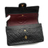 VINTAGE CHANEL CLASSIC FLAP MEDIUM CHAIN SHOULDER BAG BLACK LAMB SKIN GOLD HARDWARE 90333723