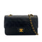 VINTAGE CHANEL CLASSIC FLAP MEDIUM CHAIN SHOULDER BAG BLACK LAMB SKIN GOLD HARDWARE 90313582