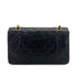 VINTAGE CHANEL CLASSIC FLAP MEDIUM CHAIN SHOULDER BAG BLACK LAMB SKIN GOLD HARDWARE 90313582
