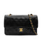 VINTAGE CHANEL CLASSIC FLAP MEDIUM CHAIN SHOULDER BAG BLACK LAMB SKIN GOLD HARDWARE 90313857