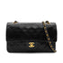 VINTAGE CHANEL CLASSIC FLAP MEDIUM CHAIN SHOULDER BAG BLACK LAMB SKIN GOLD HARDWARE 90313857