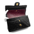 VINTAGE CHANEL CLASSIC FLAP MEDIUM CHAIN SHOULDER BAG BLACK LAMB SKIN GOLD HARDWARE 90313857
