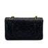 VINTAGE CHANEL CLASSIC FLAP MEDIUM CHAIN SHOULDER BAG BLACK LAMB SKIN GOLD HARDWARE 90314335