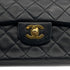 VINTAGE CHANEL CLASSIC FLAP MEDIUM CHAIN SHOULDER BAG BLACK LAMB SKIN GOLD HARDWARE 90314335