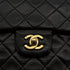 VINTAGE CHANEL CLASSIC FLAP MEDIUM CHAIN SHOULDER BAG BLACK LAMB SKIN GOLD HARDWARE 90314433