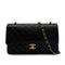 VINTAGE CHANEL CLASSIC FLAP MEDIUM CHAIN SHOULDER BAG BLACK LAMB SKIN GOLD HARDWARE 90316167