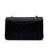VINTAGE CHANEL CLASSIC FLAP MEDIUM CHAIN SHOULDER BAG BLACK LAMB SKIN GOLD HARDWARE 90316167