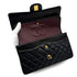 VINTAGE CHANEL CLASSIC FLAP MEDIUM CHAIN SHOULDER BAG BLACK LAMB SKIN GOLD HARDWARE 90316167