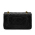 VINTAGE CHANEL CLASSIC FLAP MEDIUM CHAIN SHOULDER BAG BLACK LAMB SKIN GOLD HARDWARE 90317894