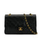 VINTAGE CHANEL CLASSIC FLAP MEDIUM CHAIN SHOULDER BAG BLACK LAMB SKIN GOLD HARDWARE 90319925