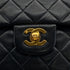 VINTAGE CHANEL CLASSIC FLAP MEDIUM CHAIN SHOULDER BAG BLACK LAMB SKIN GOLD HARDWARE 90321003