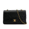 VINTAGE CHANEL CLASSIC FLAP MEDIUM CHAIN SHOULDER BAG BLACK LAMB SKIN GOLD HARDWARE 90321007